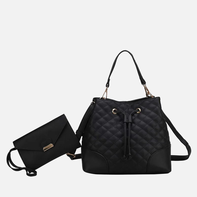 Wendy 2 PCS Bucket Bag with Wristlet