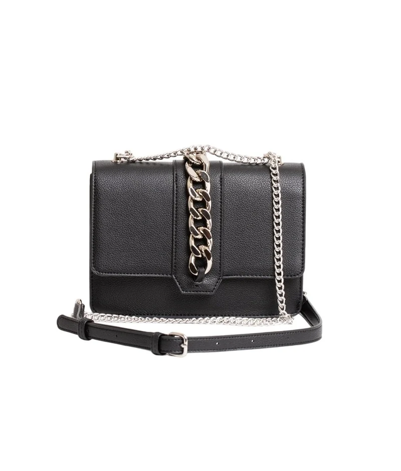 BHC Chain Flapbag Black Silver