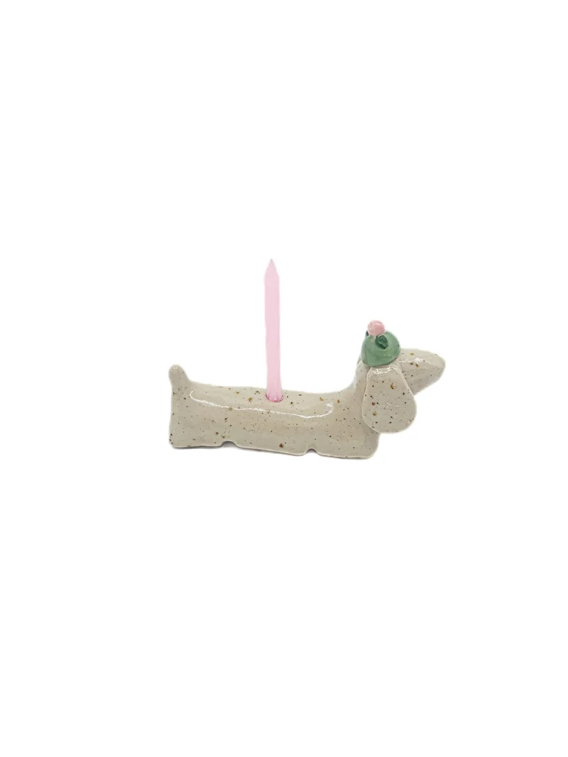 Tårtljushållare - Dachshund princess cake