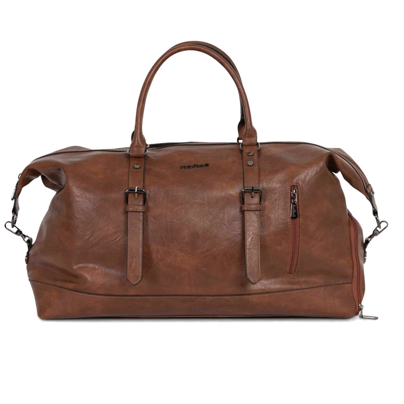 Giulia Pieralli Classic Vecchia Weekender Bag Cognac
