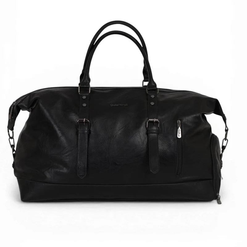 Giulia Pieralli Classic Vecchia Weekender Bag Black