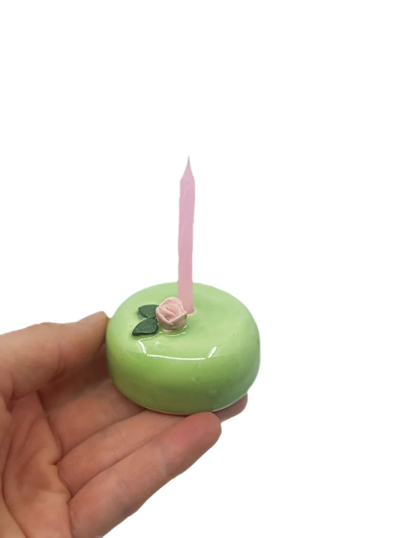 Tårtljushållare - Princess cake liten grön
