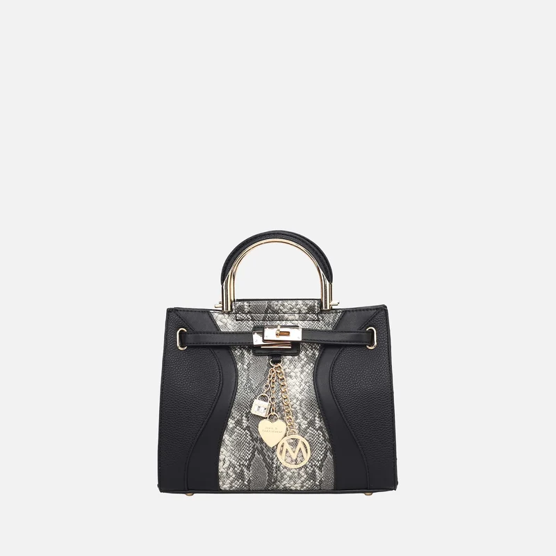 Cassia Snake embossed Satchel Bag