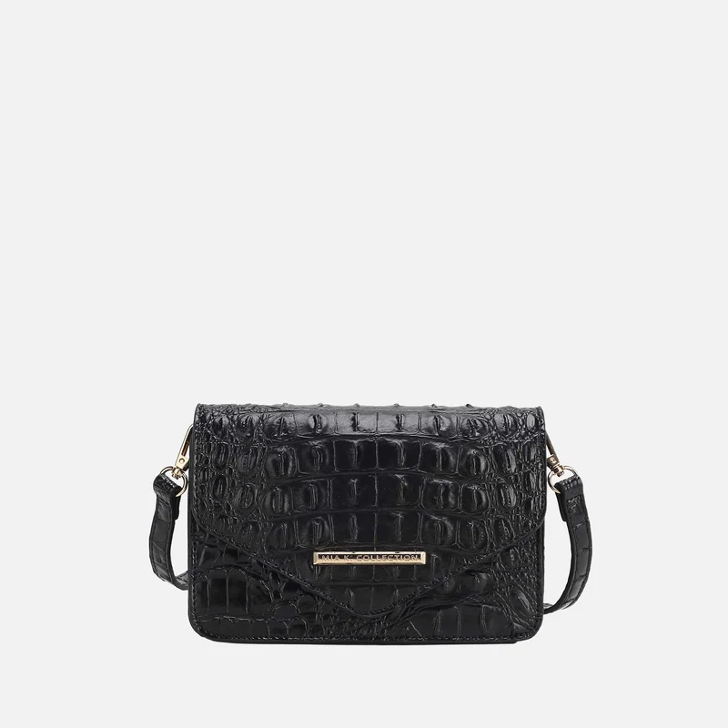 Vanta Solid Croc Saddle Bag