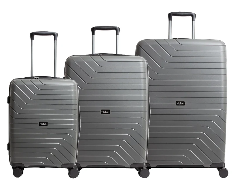 BHC PP Luggage Malaga 3-set Dark Grey