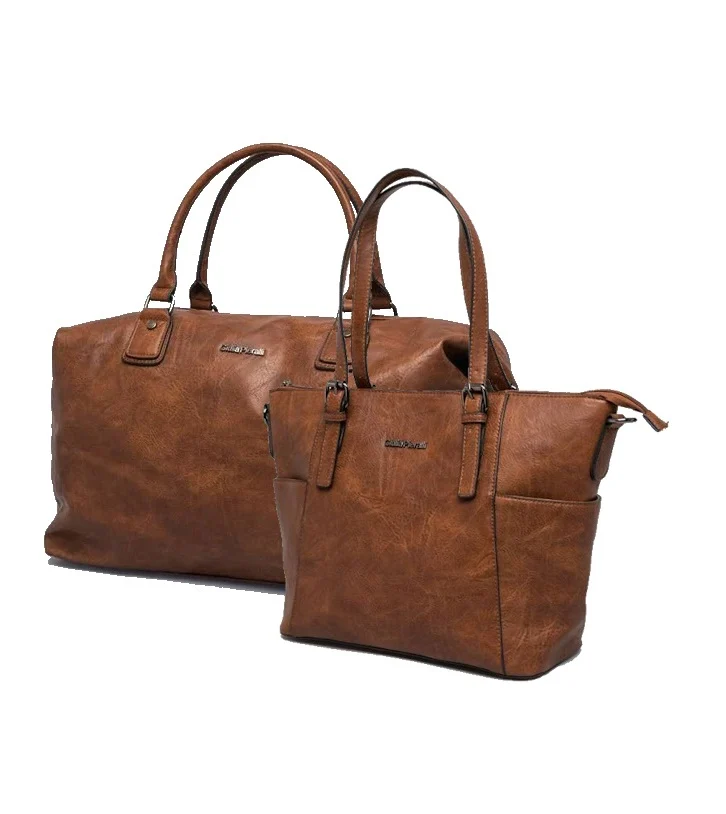 Giulia Pieralli Classic Paketpris Weekendbag & Totebag Cognac