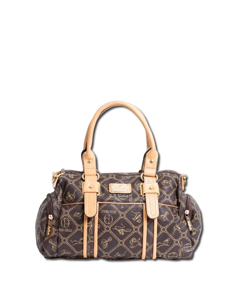 Giulia Pieralli Logo Handbag Coffebeige