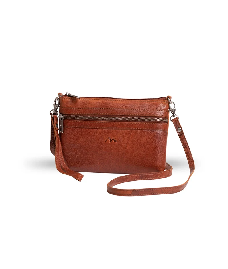BHC Tiramisu Clutch Crossbody Cognac
