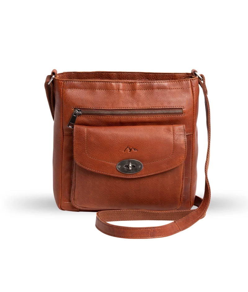 BHC Tiramisu Pocket Flap Crossbody Cognac