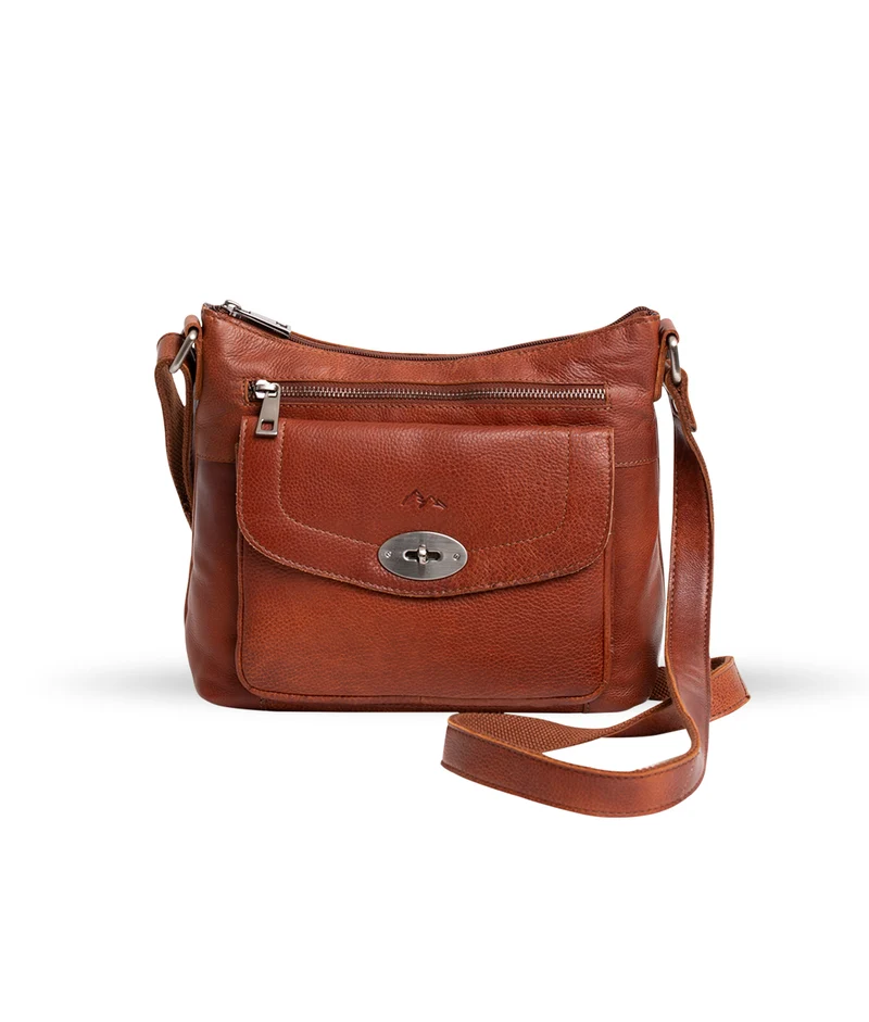BHC Tiramisu U-shaped Crossbody Cognac