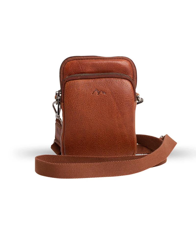 BHC Tiramisu Widestrap Phonebag Cognac