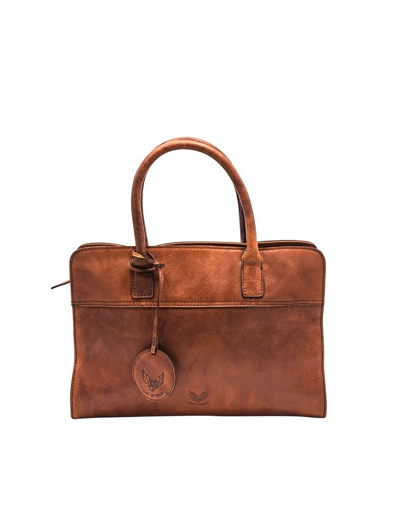 Rise of Rosa Genuine Leather Susan Handbag Maple