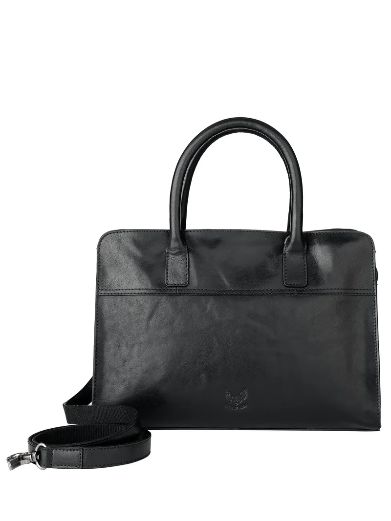 Rise of Rosa Genuine Leather Susan Handbag Black