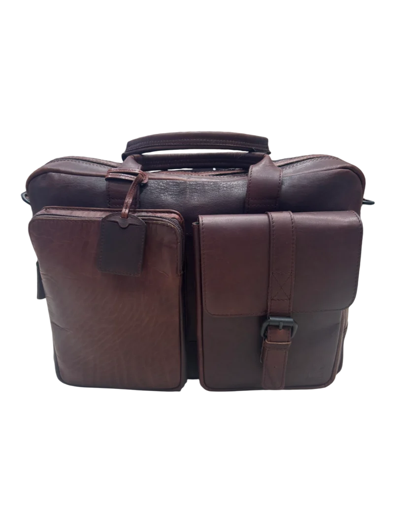 Pylos59 Genuine Leather George 15´ Laptop Bag Brandy´