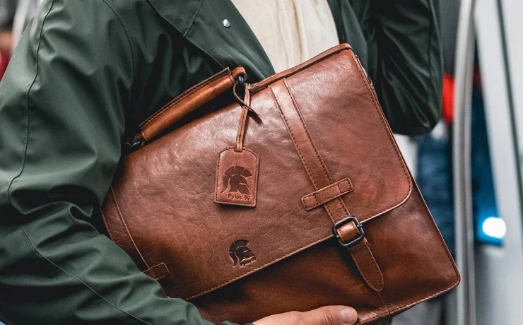 Pylos59 Genuine Leather Eddy 14´ Laptop Bag Maple´
