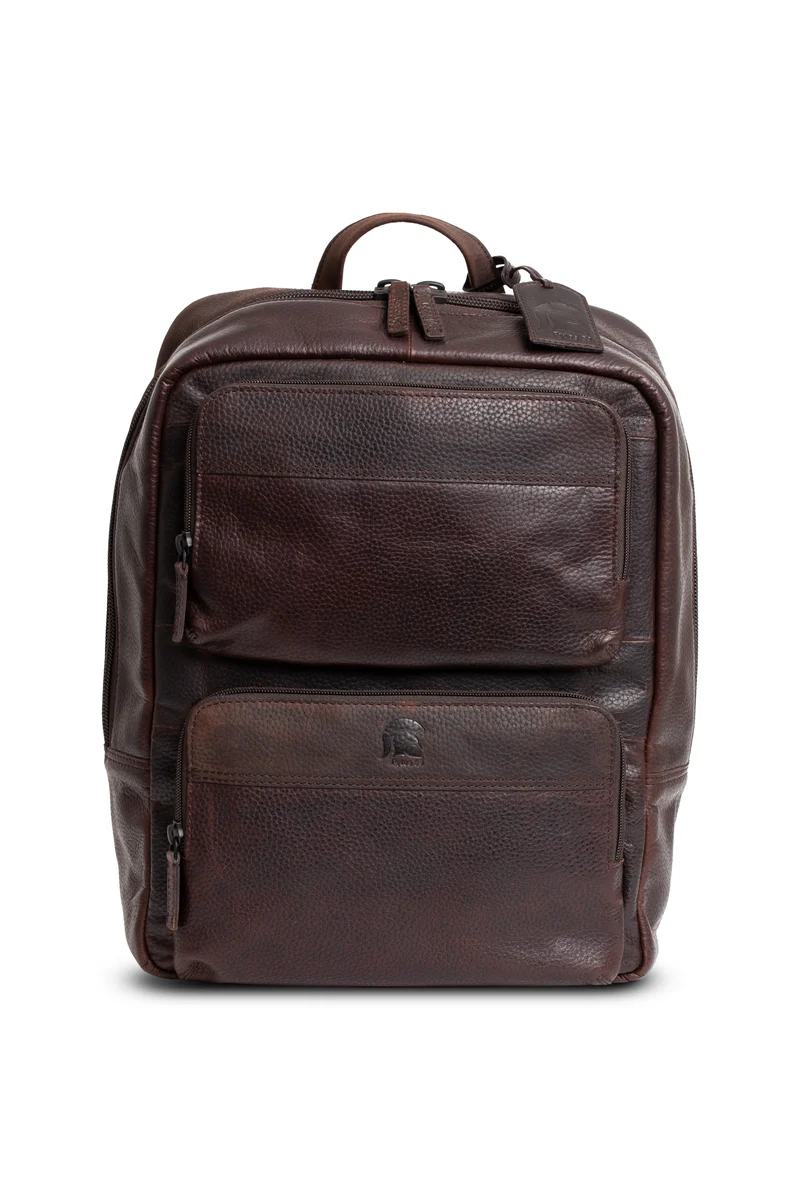 Pylos59 Genuine Leather Rodney 15´ Backpack DarkBrown´