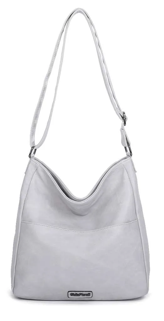 Giulia Pieralli Classic Large Shoulderbag Lightgrey