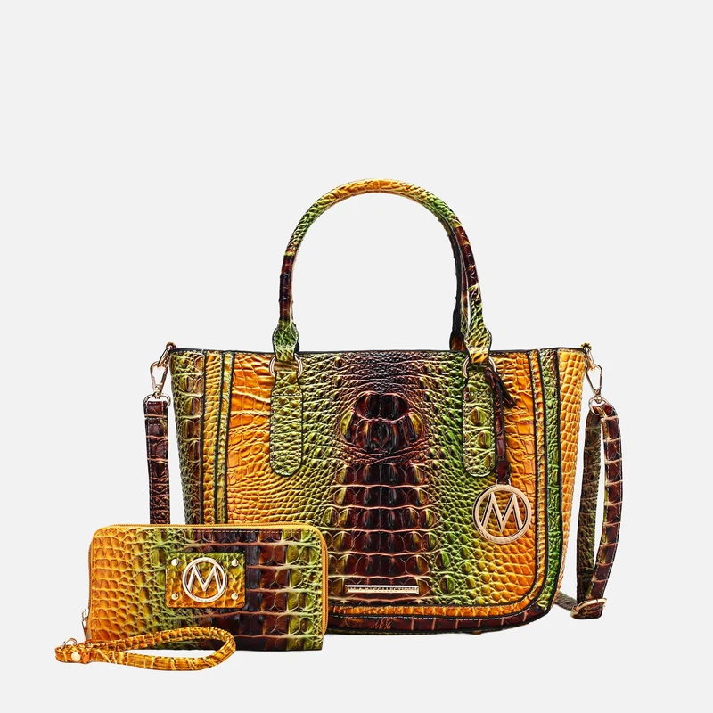 Bonnie Gradient Croc Shoulder Bag and Set