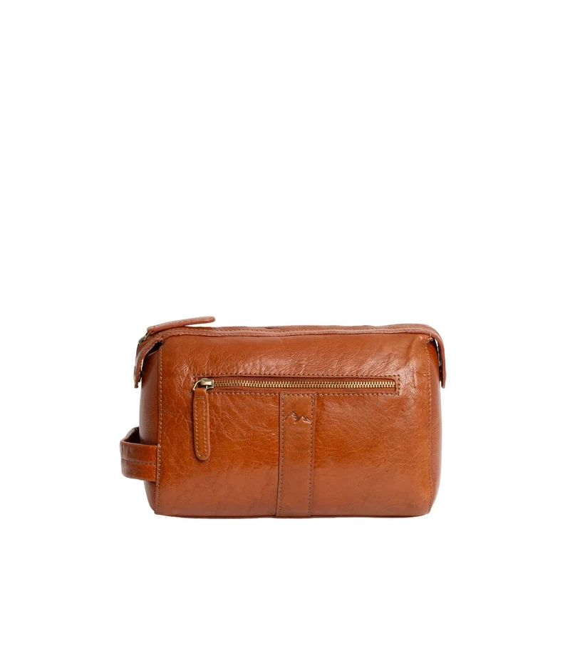 BHC Classic Leather Toiletbag Cognac