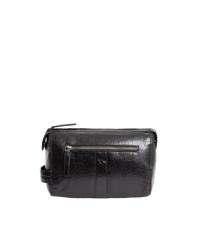 BHC Classic Leather Toiletbag Black