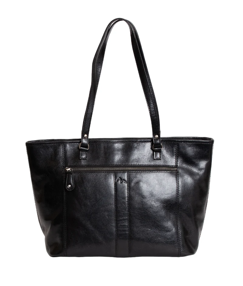 BHC Classic Leather Shopper Black