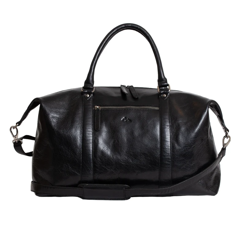 BHC Classic Leather Weekendbag Black