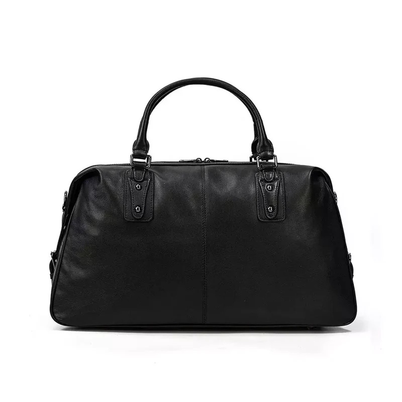 Black Leather Holdall | MONTERREY