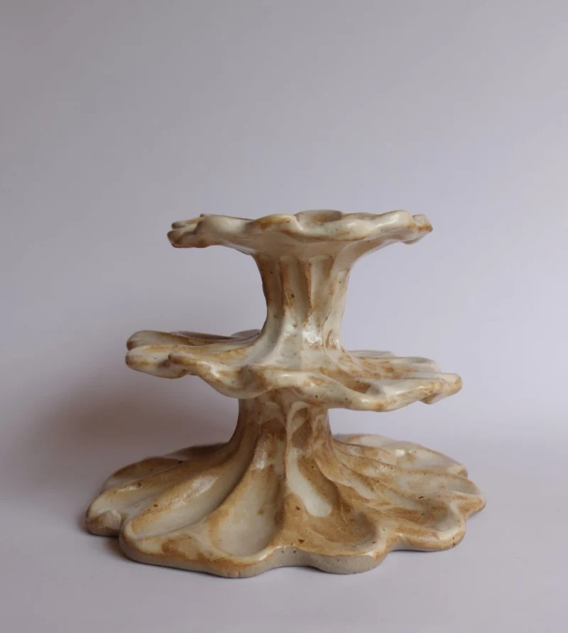 Handgjord Ljushållare Beige