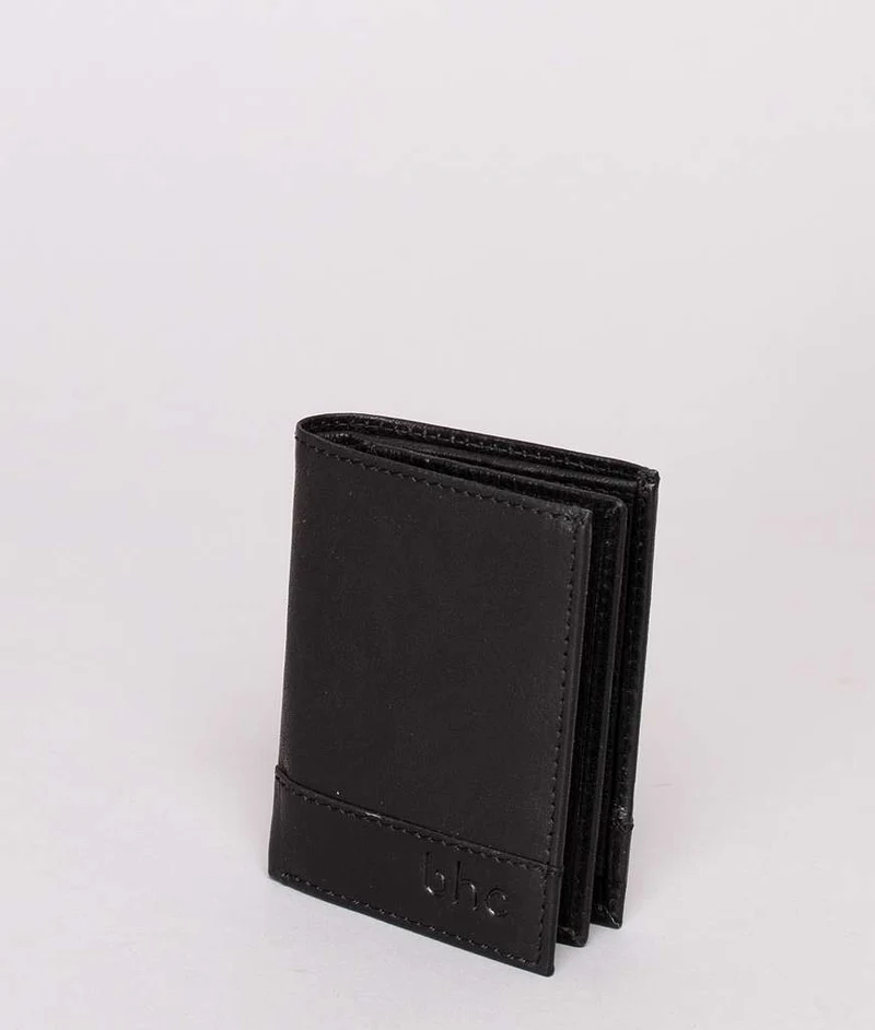 BHC Nordic Leather Wallet Small Black