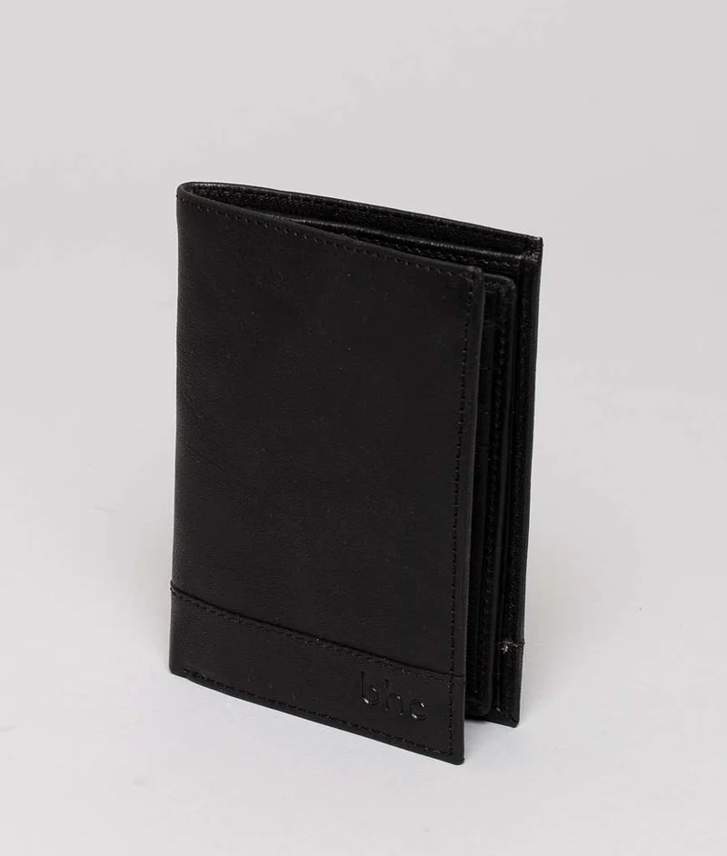 BHC Nordic Leather Wallet Medium Black