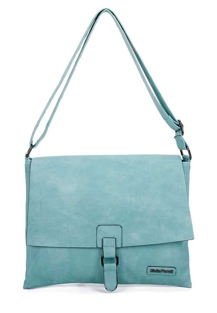 Giulia Pieralli Classic Wide Buckle Flapbag Turkis