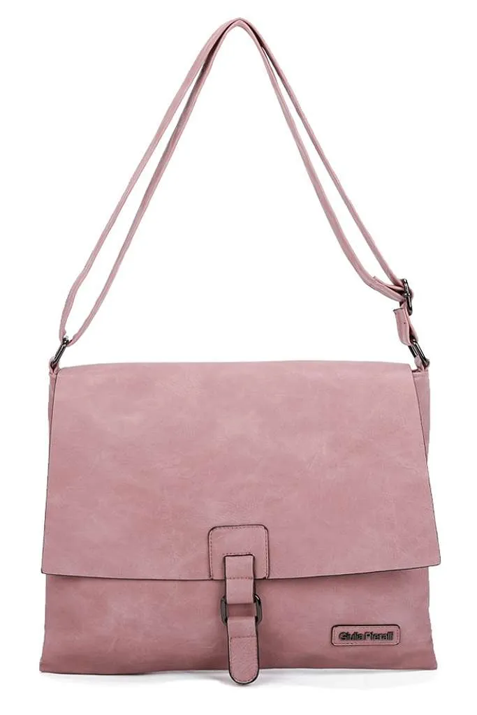 Giulia Pieralli Classic Wide Buckle Flapbag Pink