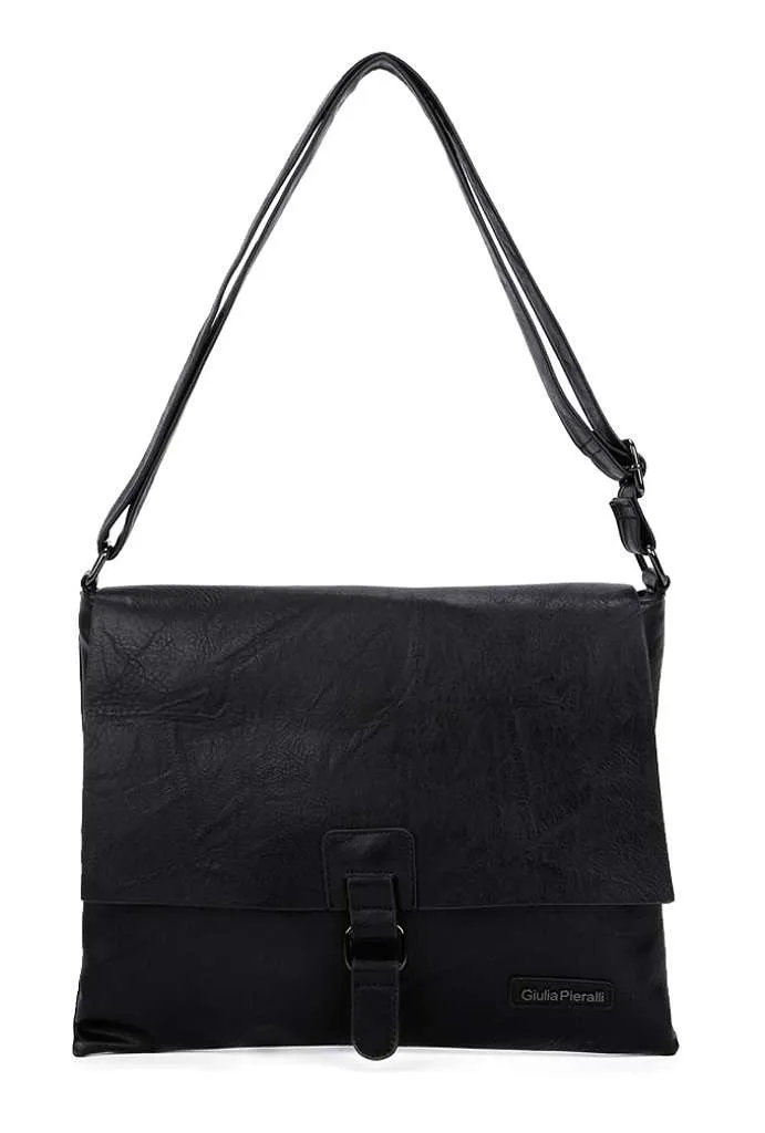 Giulia Pieralli Classic Wide Buckle Flapbag Black