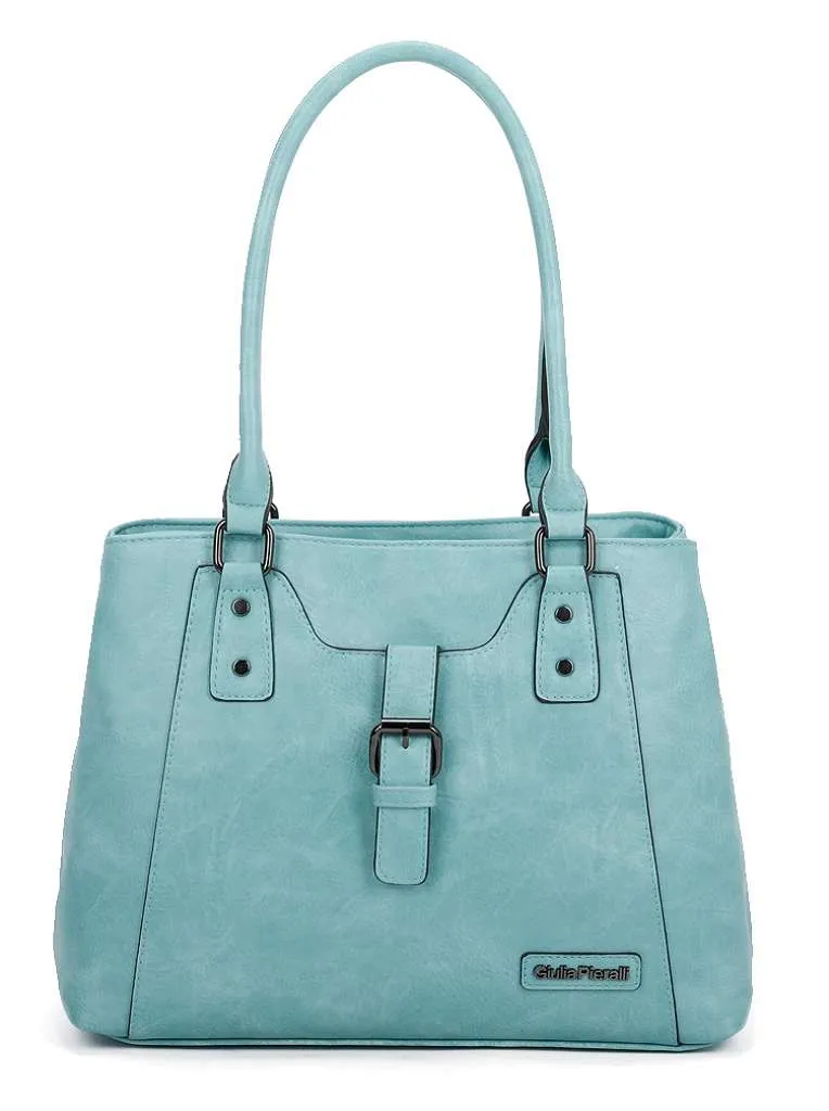 Giulia Pieralli Classic 2-Zippers Handbag Turkis