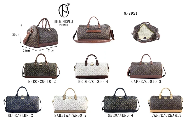 Giulia Pieralli Logo Weekend Duffelbag Beigebrown