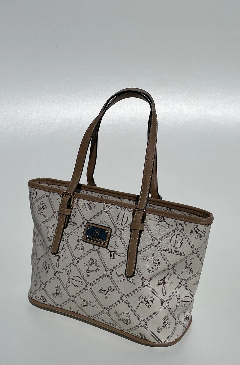 Giulia Pieralli Tote Bag Small Beigegrey
