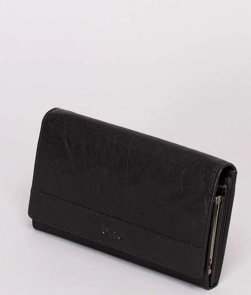 BHC Nordic Leather Wallet Flap Bracket Black