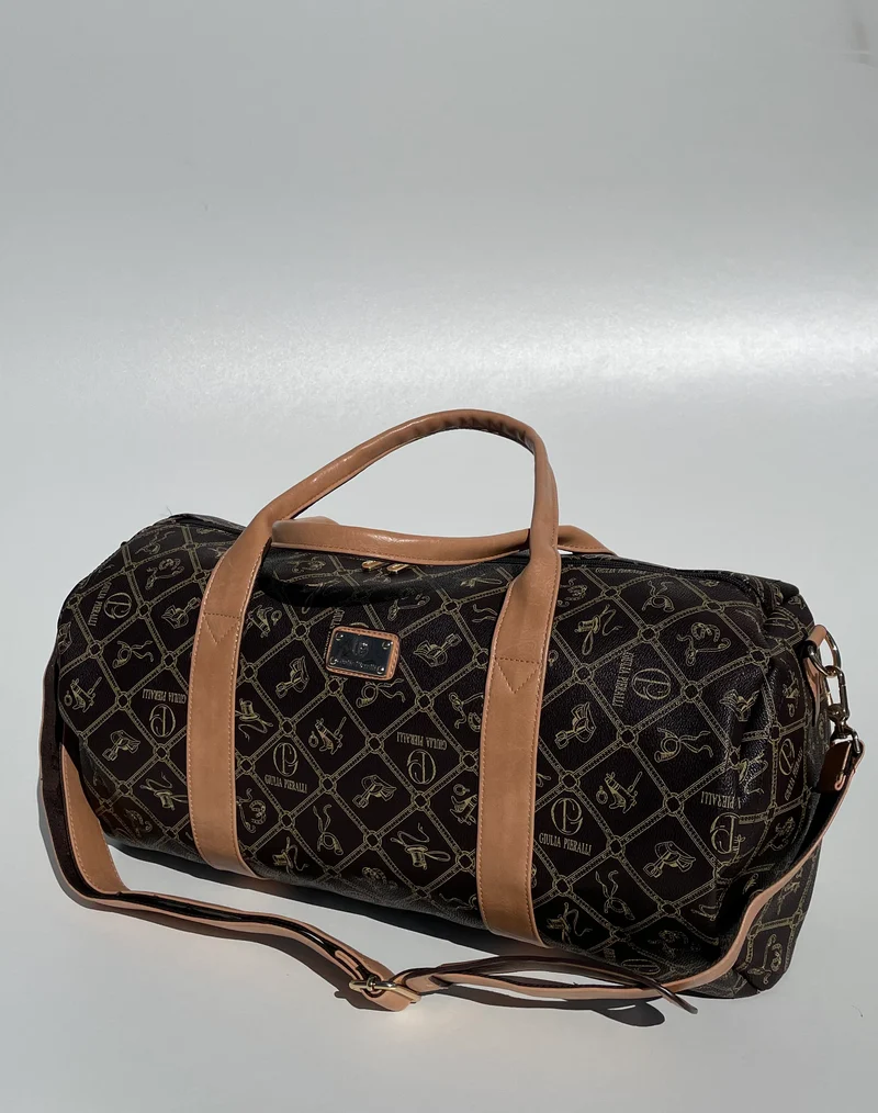 Giulia Pieralli Logo Uni Duffelbag Coffebeige