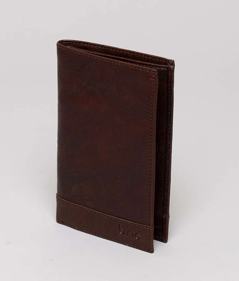 BHC Nordic Leather Wallet Large Dark Brown