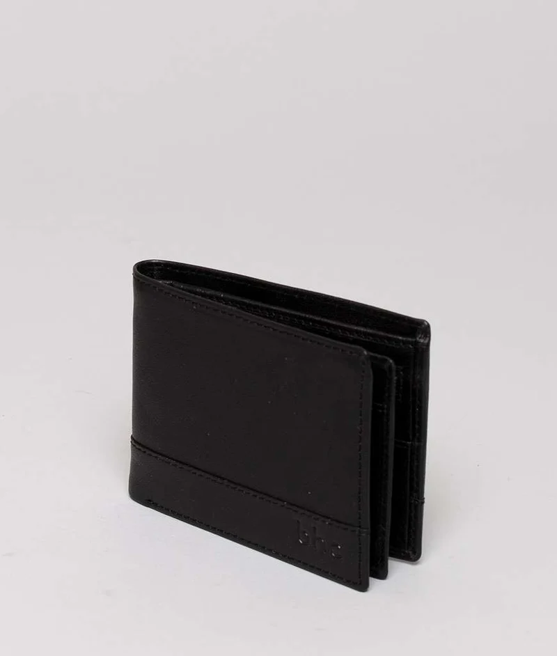 BHC Nordic Leather Wallet Dollar Small Black