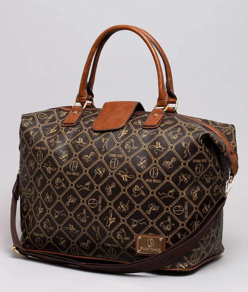 Giulia Pieralli Logo Hannah Weekendbag Coffebrown