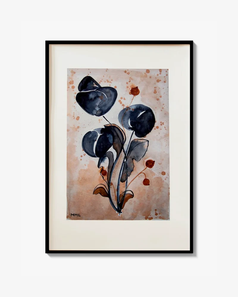 Kinesisk Bläck Blomma Print