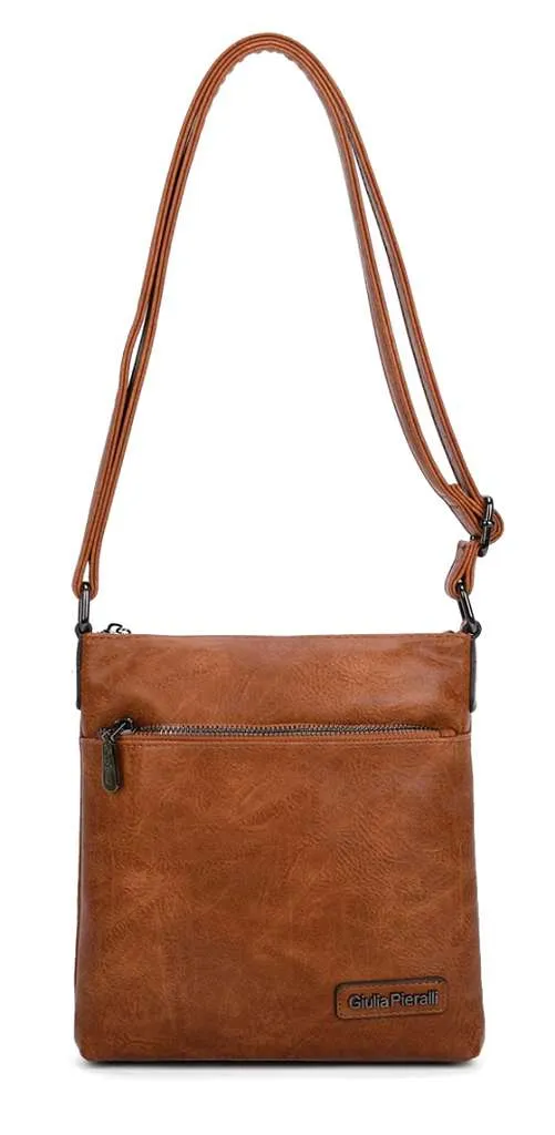 Giulia Pieralli Classic Topzipper Shoulderbag Lightcognac