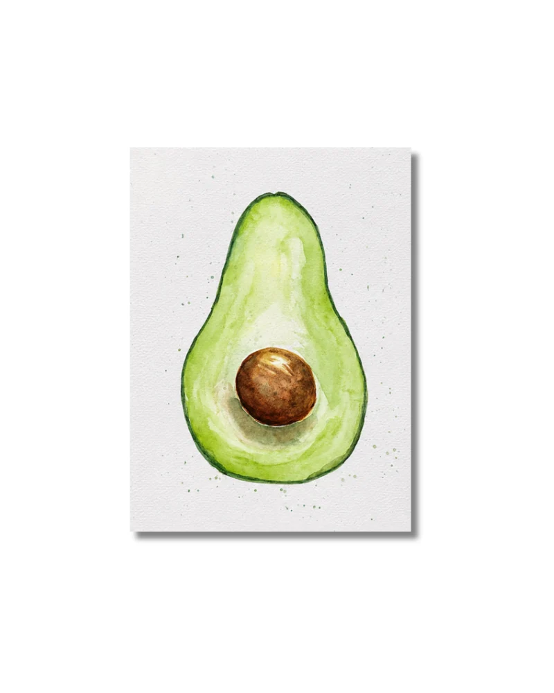 Avokado Akvarellmålning Original