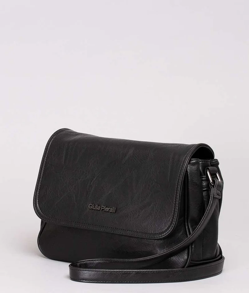 Giulia Pieralli Classic Flap Shoulderbag Black