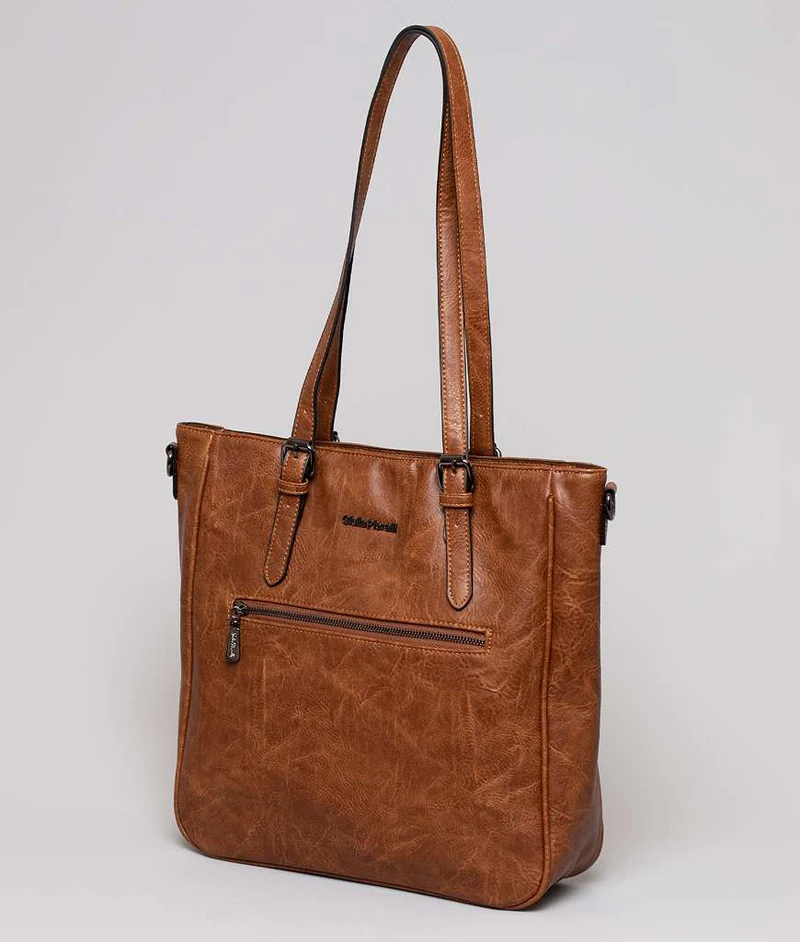Giulia Pieralli Classic Laptop Shopper Cognac