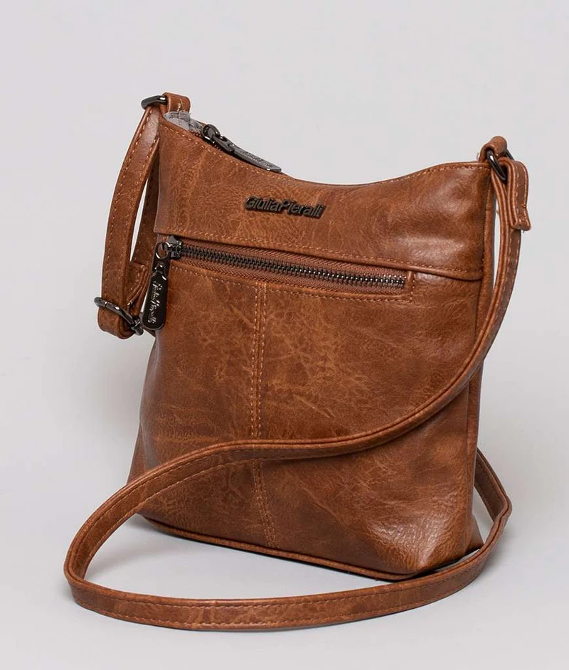 Giulia Pieralli Classic Topzipper Small Cognac