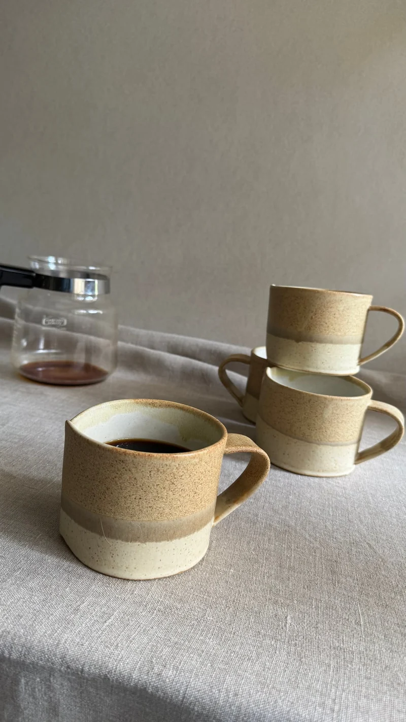 Keramikmugg - brun beige