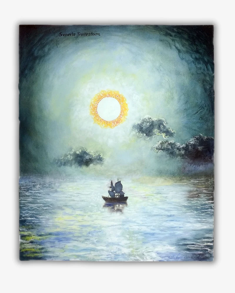 At sea, original målning