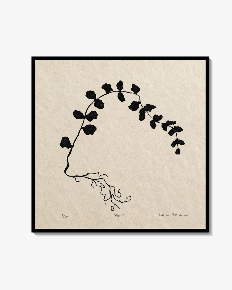 "Flow" - Linocut Print